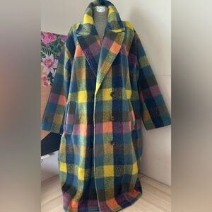 Ava & Viv Multicolor Plaid Coat